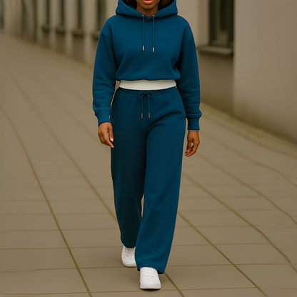 Chelie - Damski zestaw: bluza z kapturem i spodnie