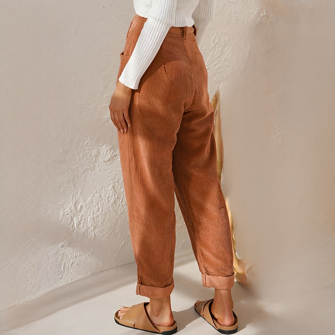 Kelra - Modne spodnie damskie ze sztruksu