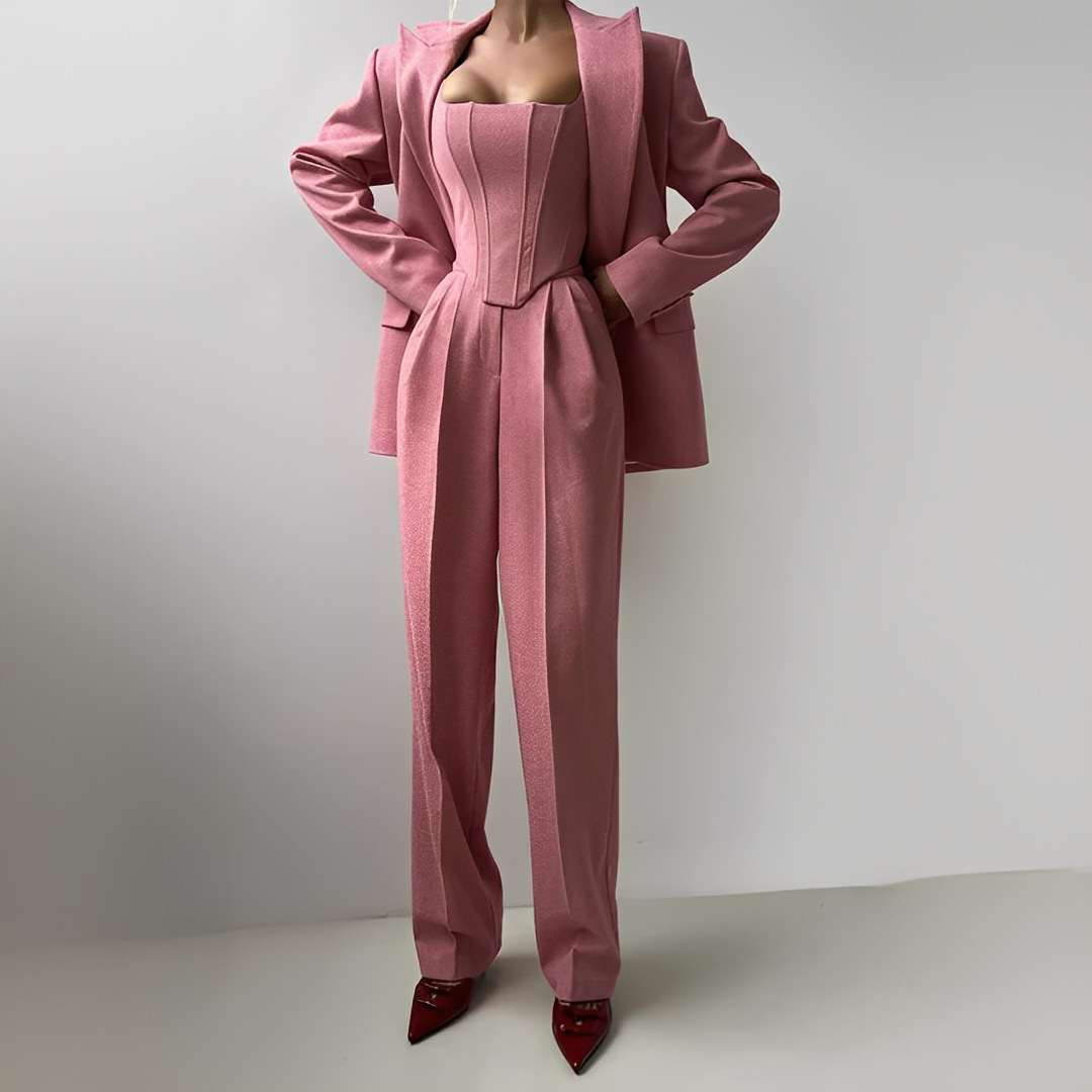 Annadine - Stylowy i komfortowy zestaw 3-częściowy dla kobiet