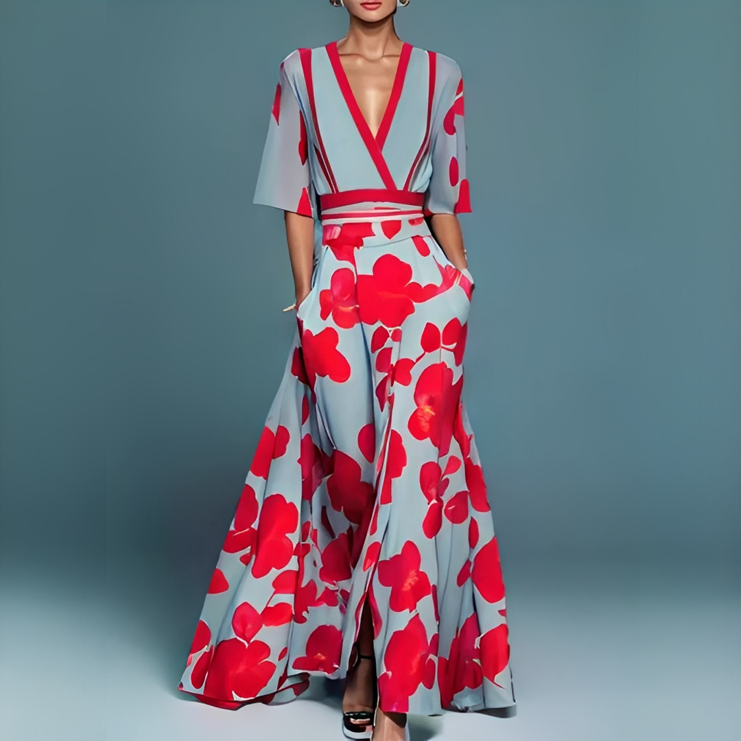 Genesa - Stylowa sukienka z krótkimi rękawami dla kobiet