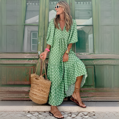 Menchie - Długa sukienka boho dla kobiet