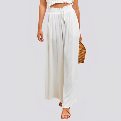 Veronica - swobodne, luźne spodnie z szeroką nogawką dla kobiet