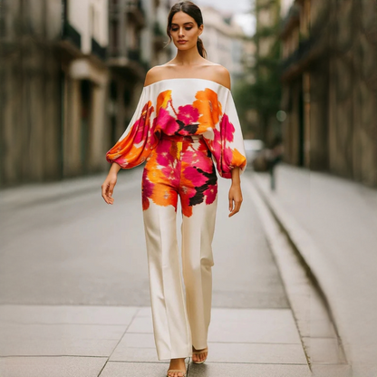 Jenny - Elegancki i wytworny komplet dwuczęściowy dla kobiet