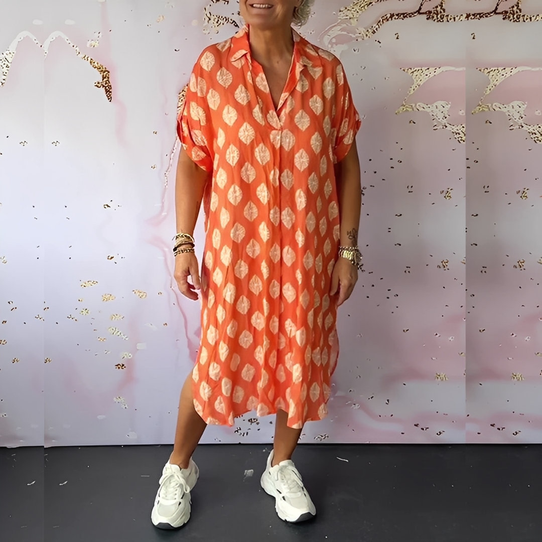 Xandra - Stylowa, luźna sukienka z jodły dla kobiet