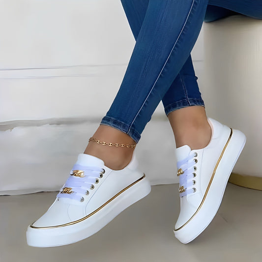 Deziree - Stylowe damskie buty platformowe z ozdobnymi łańcuchami