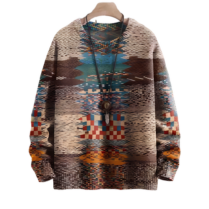 Eugene - Stylowy sweter w paski z wełny dla mężczyzn