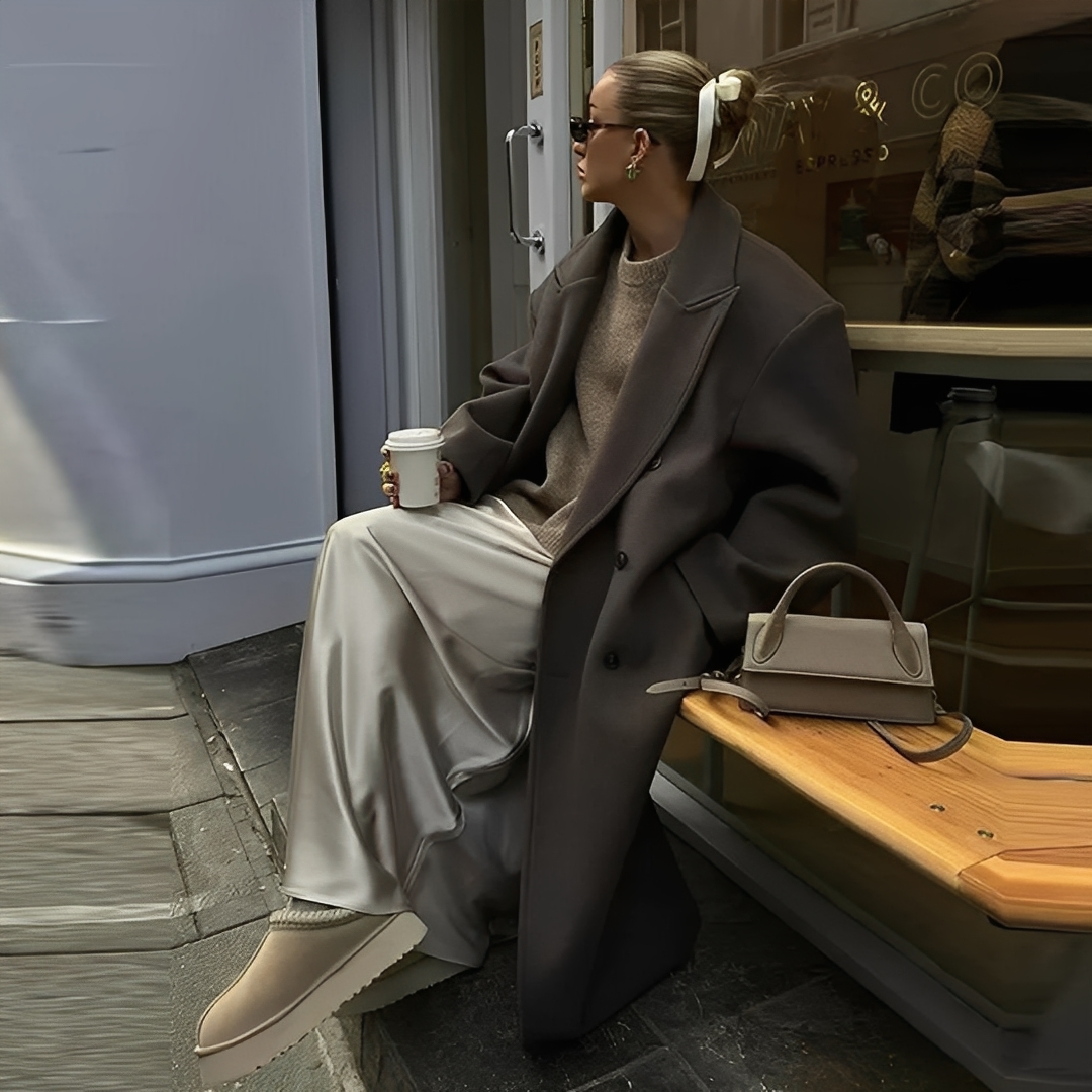 Bernarden - Komfortowy oversize płaszcz damski