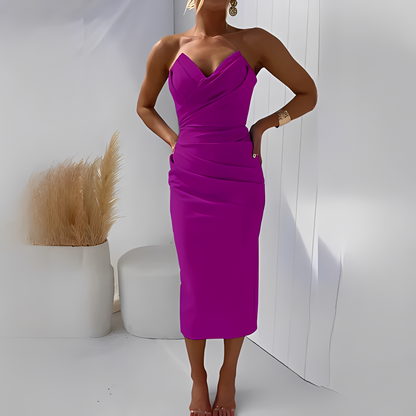 Wanda - Elegancka sukienka bez ramiączek dla kobiet