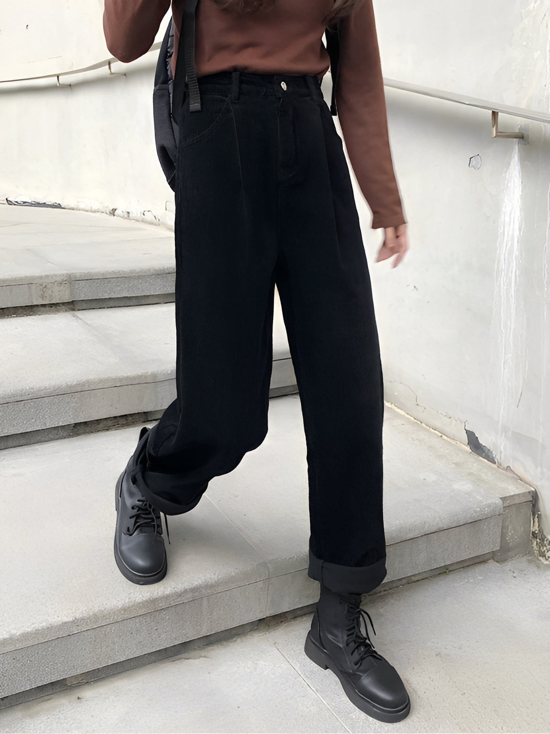 Joanne - Luźne, luźne spodnie sztruksowe dla kobiet