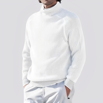 Zack - Ciepły męski sweter z dzianiny o prążkowanym wzorze