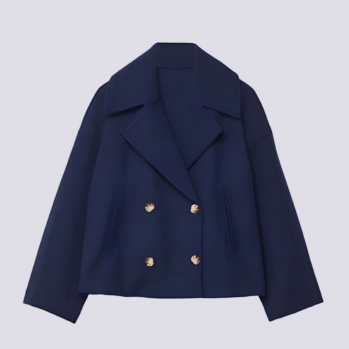 Bethney - Elegancka krótka kurtka wełniana z klasycznym kołnierzem dla kobiet