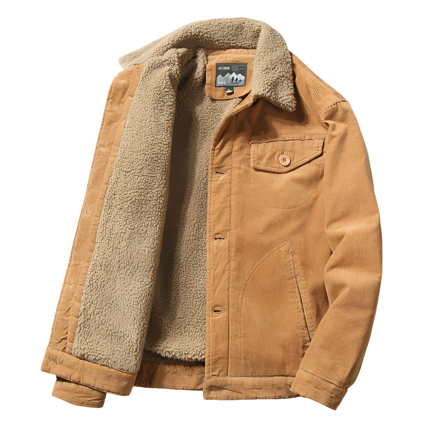 Carl - Stylowa kurtka sztruksowa z polarową podszewką dla mężczyzn