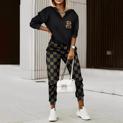 Hollie - Modny damski dres z suwakiem