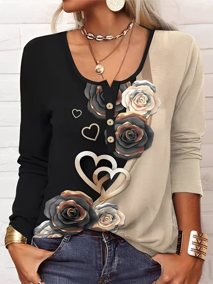 Jennelle - Stylowa bluzka z guzikami dla kobiet