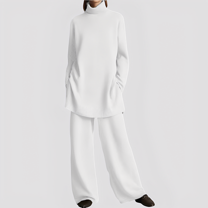Jessica - Stylowy zestaw wypoczynkowy z wysokim kołnierzem dla kobiet