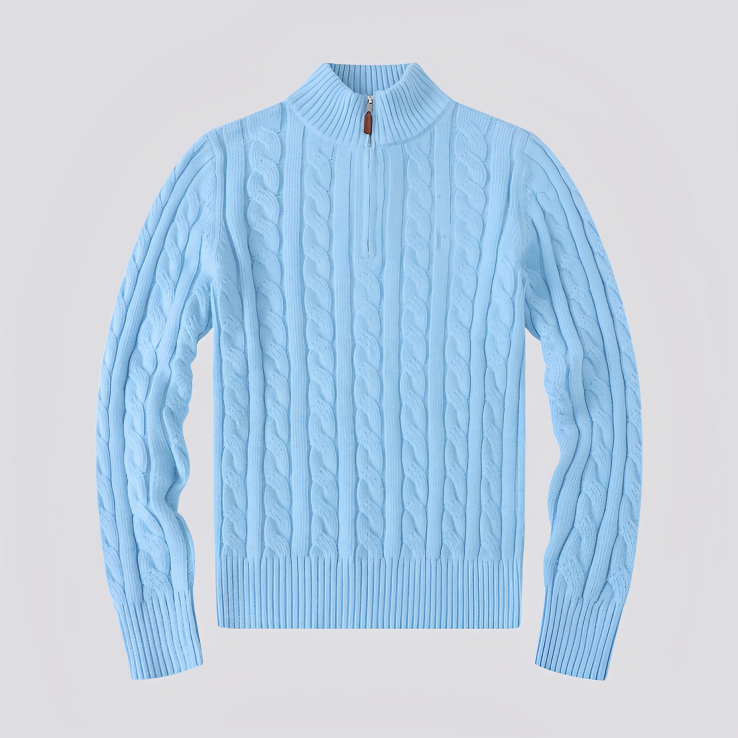 Jasper - Modny męski sweter z zamkiem do połowy