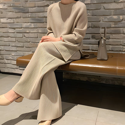 Christine - Sweter i luźno dziane spodnie damskie