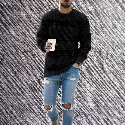 Richard - Wzorzysty ciepły sweter dla panów