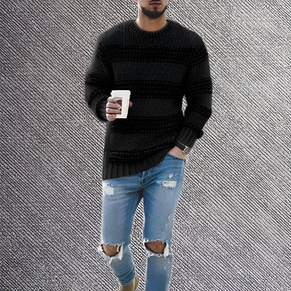 Ronnie - Męski sweter oversize w paski