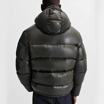 Myles - Męska gruba puchowa kurtka z kapturem