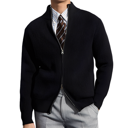 Mark - Klasyczny, ciepły sweter z prążkowanym wzorem dla mężczyzn