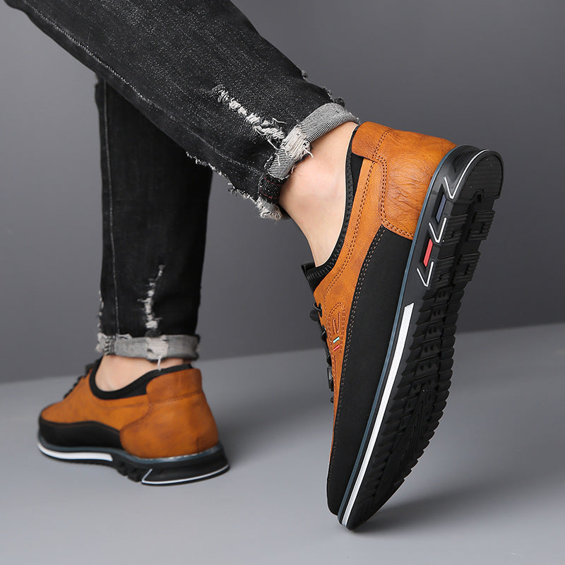 Aaron - Codzienne antypoślizgowe skórzane sneakersy dla mężczyzn