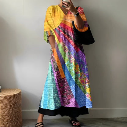 Angeleka - Barwna i komfortowa sukienka damska