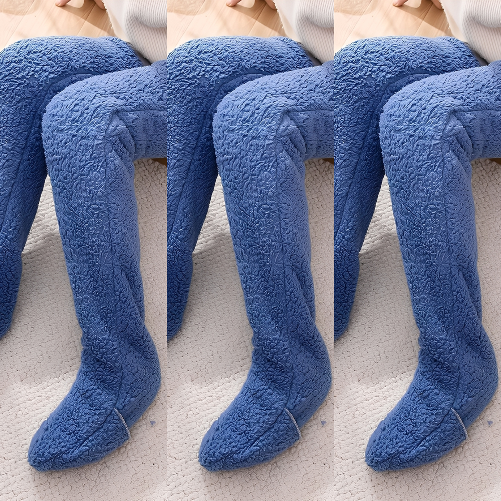 Camellia - Ciepłe, zimowe skarpety za kolano dla kobiet