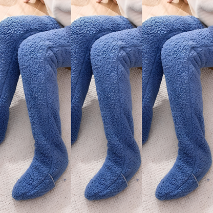 Camellia - Ciepłe, zimowe skarpety za kolano dla kobiet