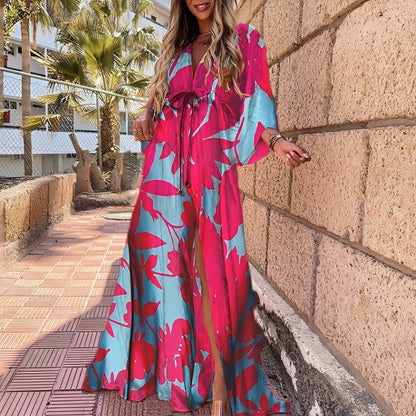 Elizabeth - Stylowa, nieregularna suknia maxi dla kobiet