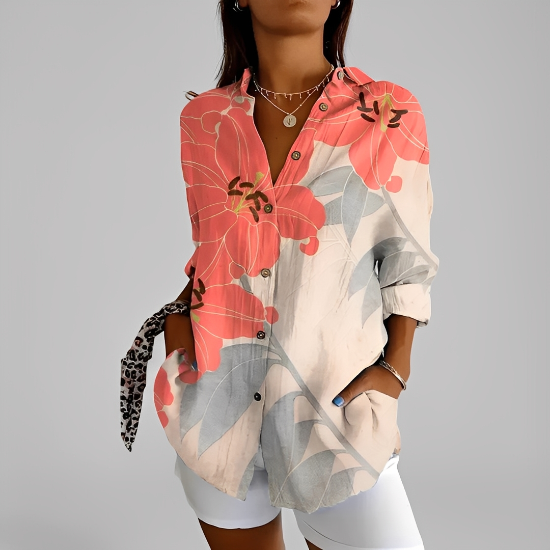 Annick - Modna bluzka z długim rękawem dla kobiet