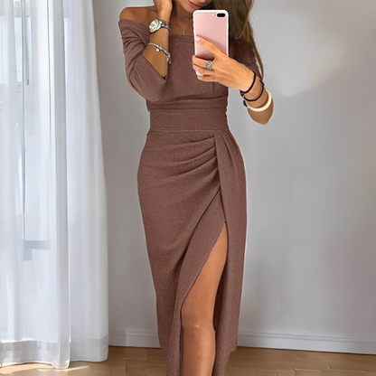 Babette - Sukienka z rozcięciem, elegancka i stylowa dla kobiet