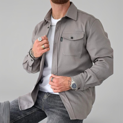 Eufed - Męska koszula casual z długim rękawem