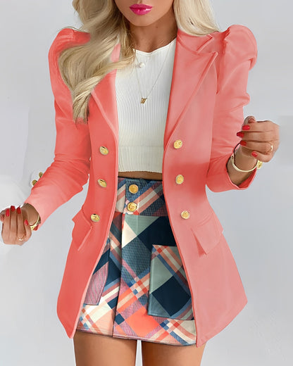 Marie - Stylowy komplet z marynarką i spódnicą dla kobiet