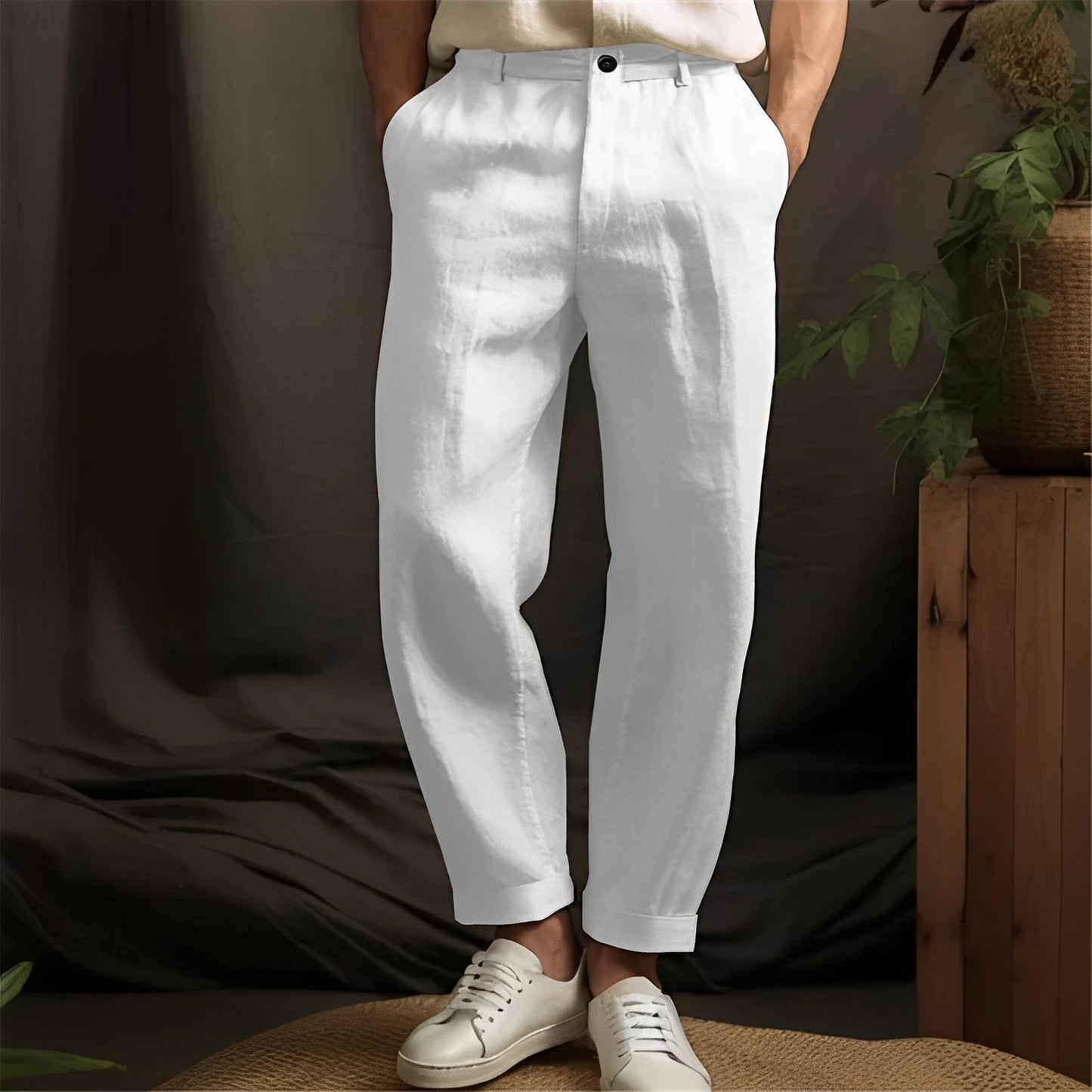 Eugene - Swobodne, prosto skrojone spodnie dla mężczyzn