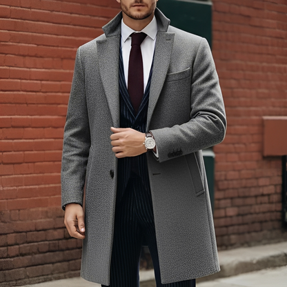 Janzen - Ciepły zimowy płaszcz tren dla mężczyzn