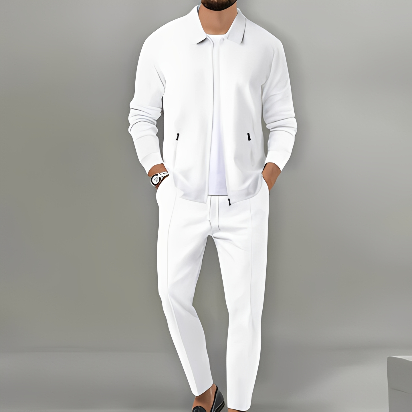 Khenzo - Elegancki casualowy garnitur męski