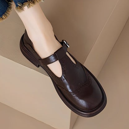 Marley - Stylowe płaskie skórzane buty damskie