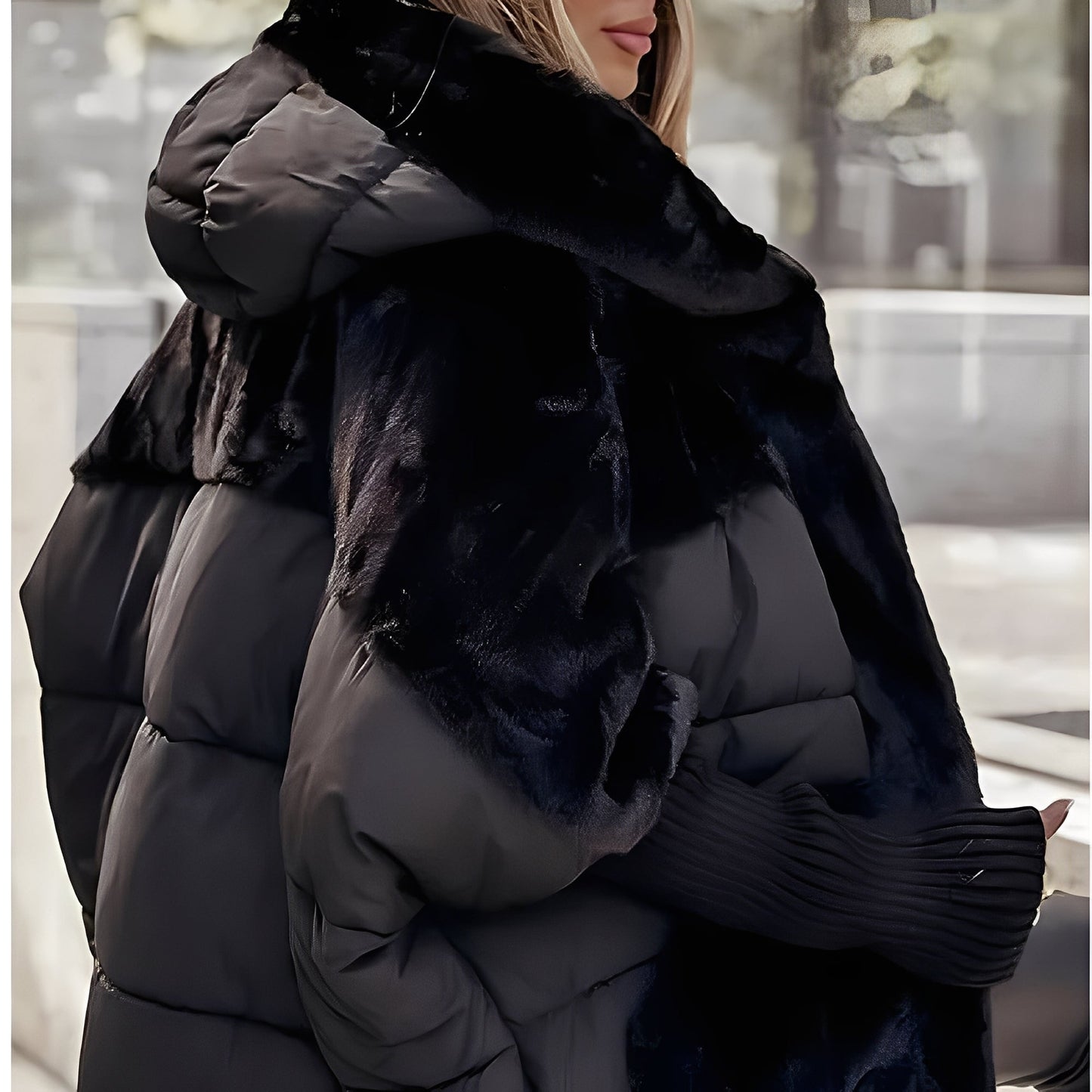 Barbara - Ekskluzywna kobieca kurtka bomberka z kapturem