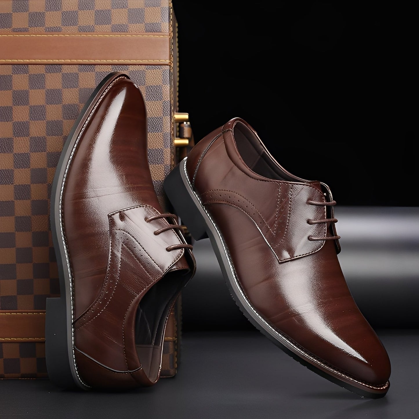 Beckham - Stylowe Sznurowane Buty Brogu dla Mężczyzn