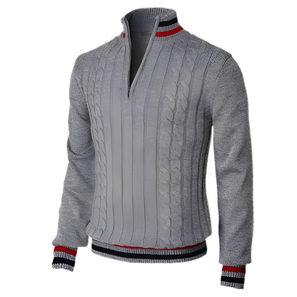 Jerry - Elegancki męski sweter z wysokim kołnierzem