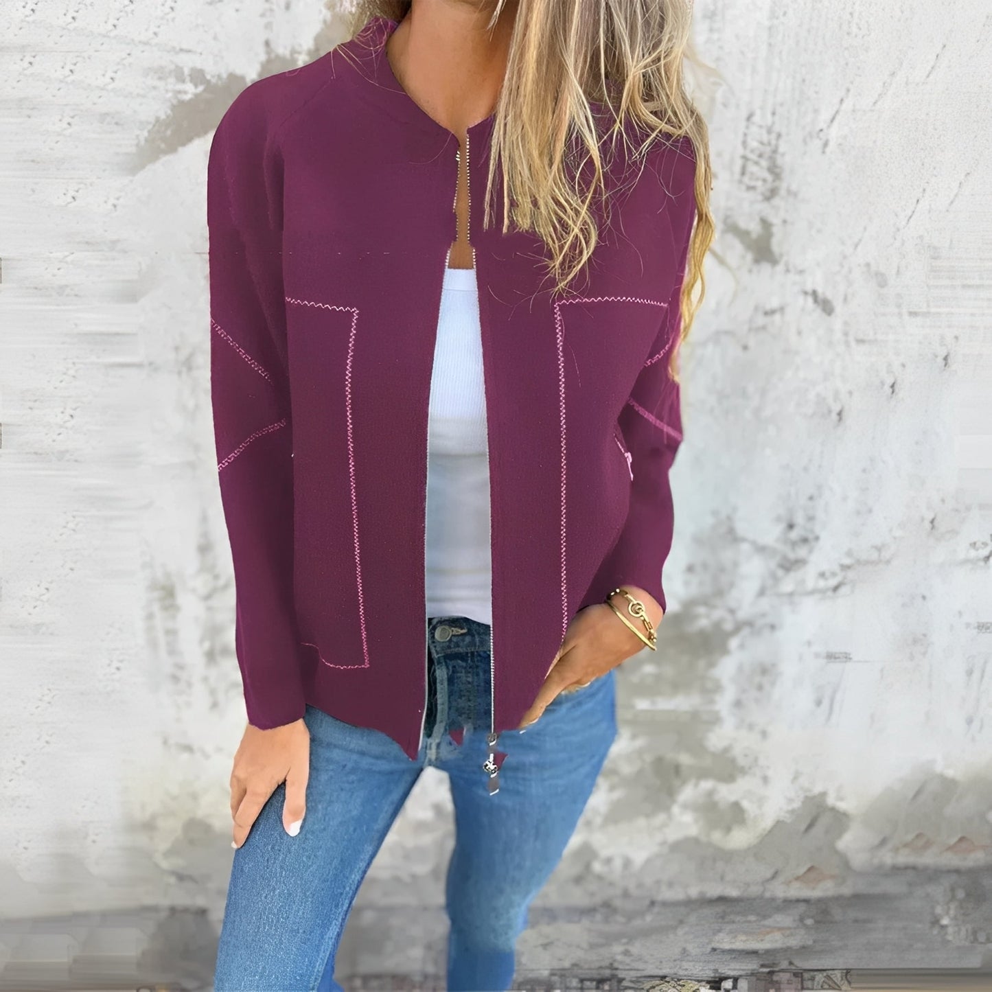 Chelsea - Stylowa kurtka z zamkiem dla kobiet