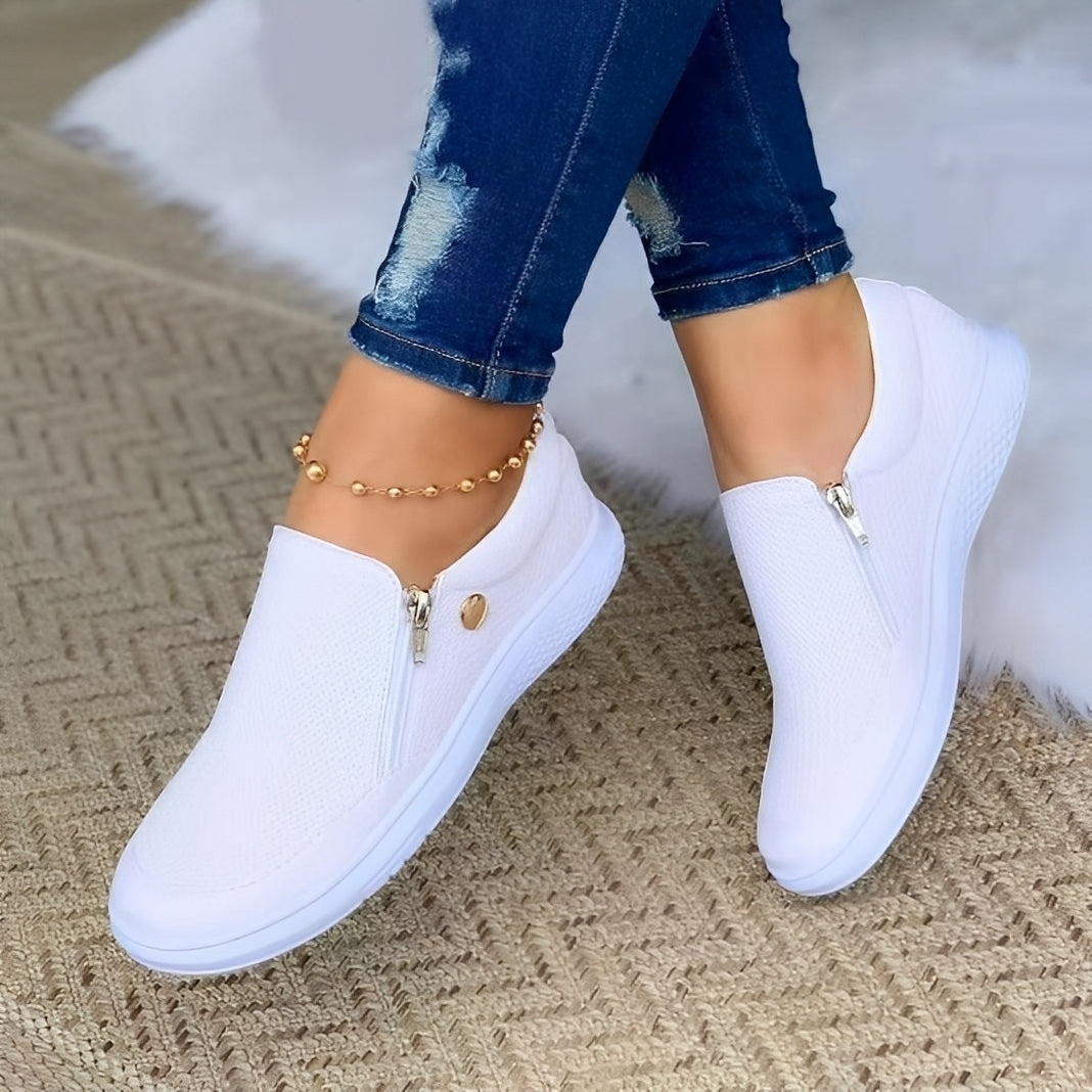 Aimee - Modne damskie buty z suwakiem