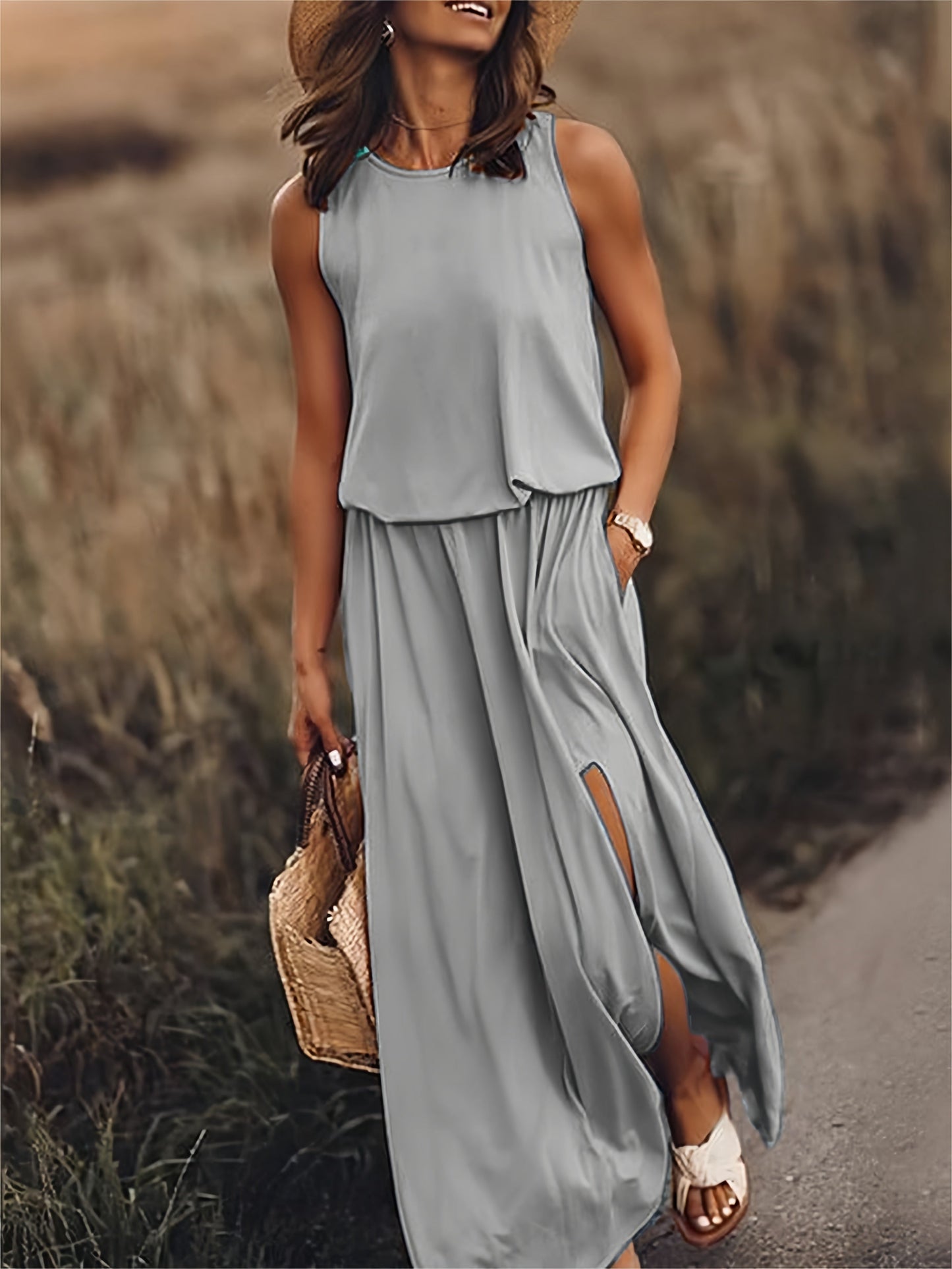 Edna - Boho-maxi sukienka z modalu w eleganckim stylu