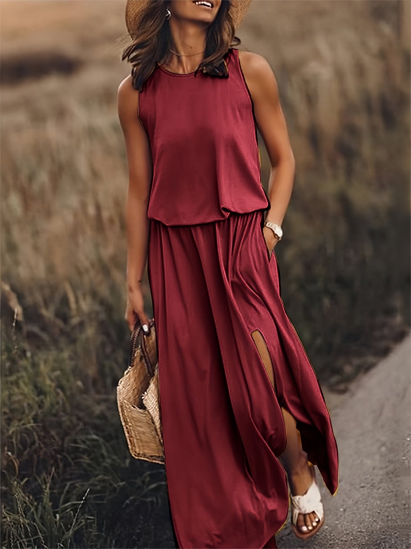 Edna - Boho-maxi sukienka z modalu w eleganckim stylu