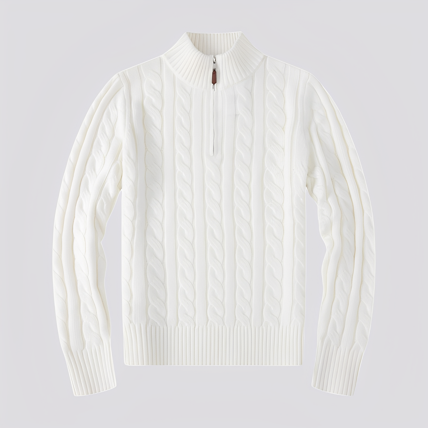 Jasper - Modny męski sweter z zamkiem do połowy