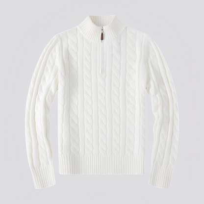 Jasper - Modny męski sweter z zamkiem do połowy