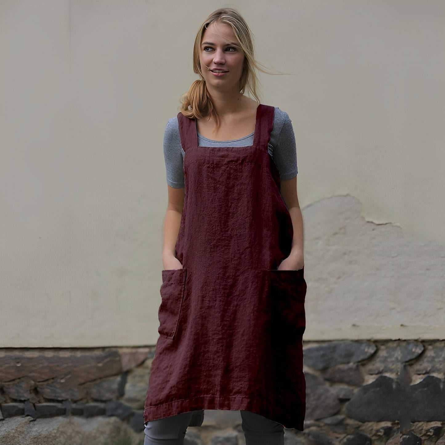 Mozelle - Luźna sukienka z kieszeniami dla kobiet