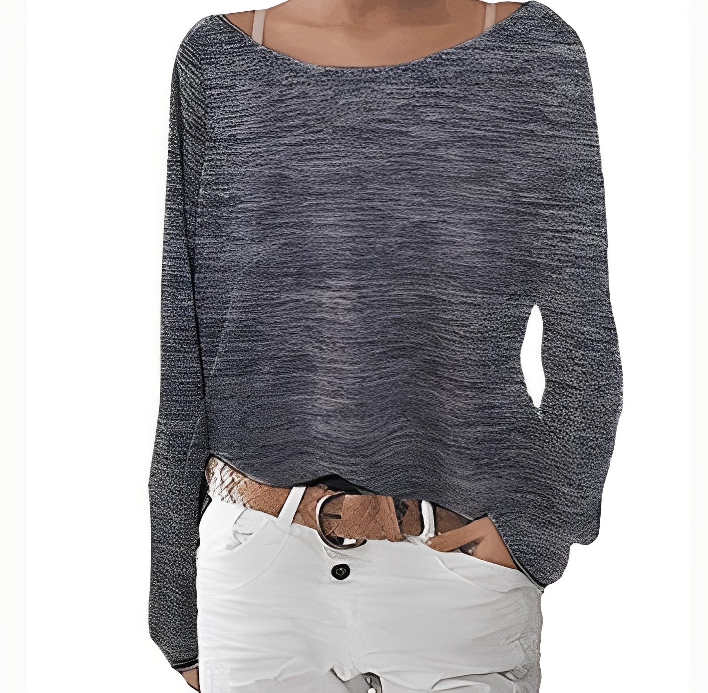 Béatrice - Damski sweter z lekkiej dzianiny