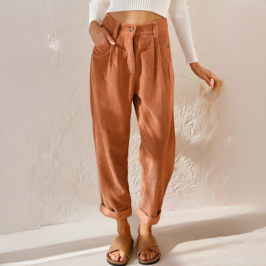 Kelra - Modne spodnie damskie ze sztruksu